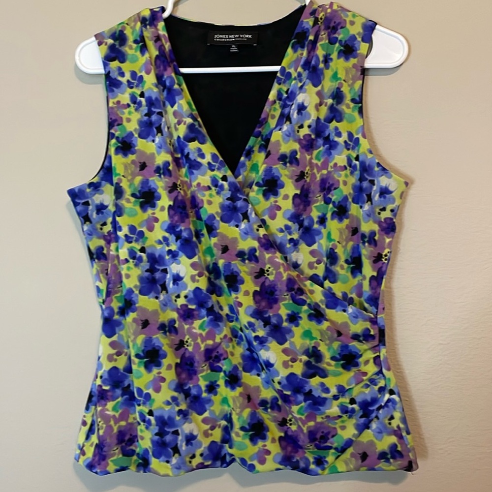 Jones New York Floral Sleeveless Top - PL